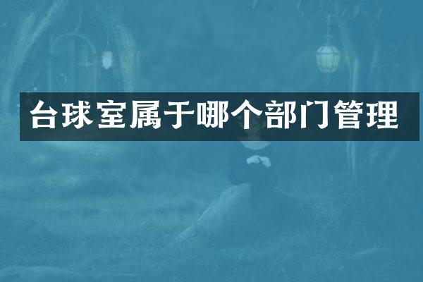台球室属于哪个部门管理