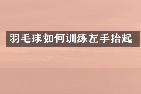羽毛球如何训练左手抬起