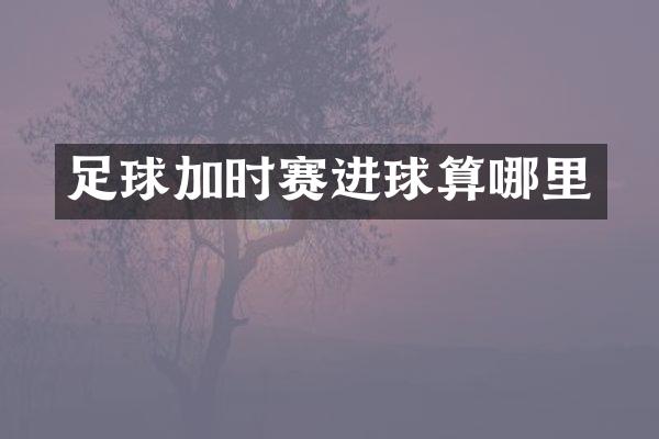 足球加时赛进球算哪里