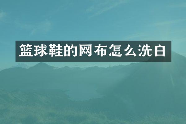 篮球鞋的网布怎么洗白