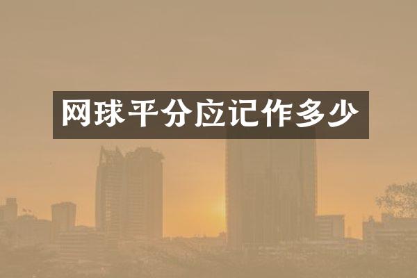 网球平分应记作多少