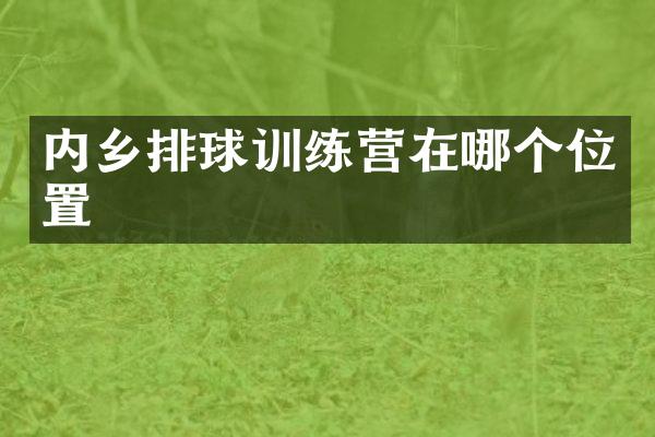 内乡排球训练营在哪个位置