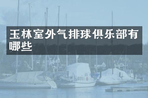 玉林室外气排球俱乐部有哪些