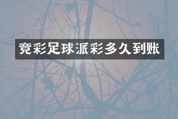 竞彩足球派彩多久到账