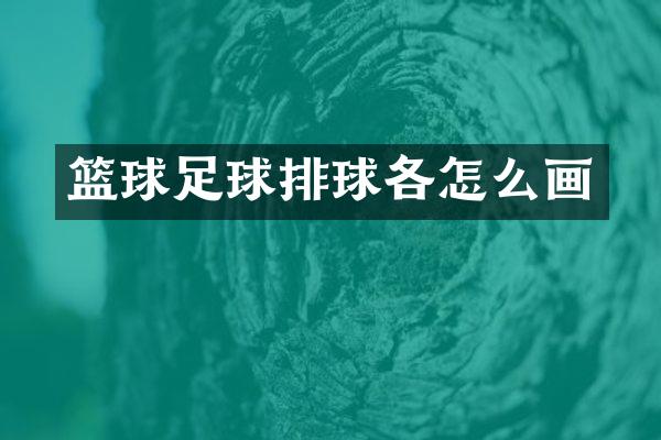 篮球足球排球各怎么画