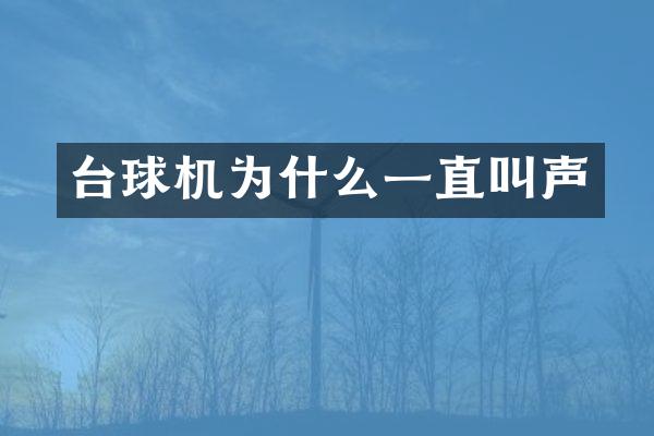 台球机为什么一直叫声
