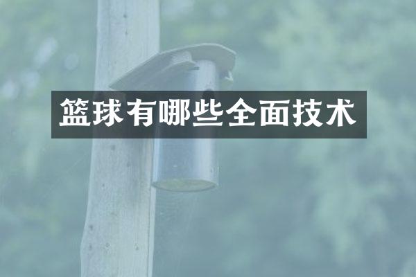 篮球有哪些全面技术