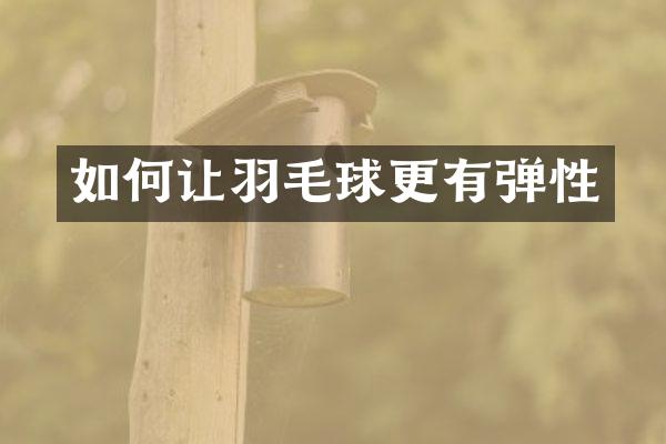 如何让羽毛球更有弹性