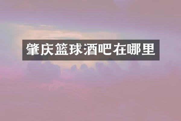 肇庆篮球酒吧在哪里