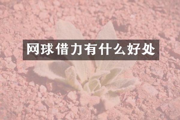 网球借力有什么好处