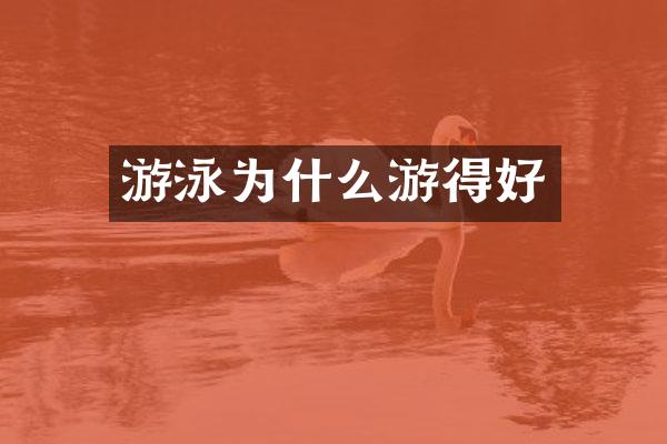 游泳为什么游得好