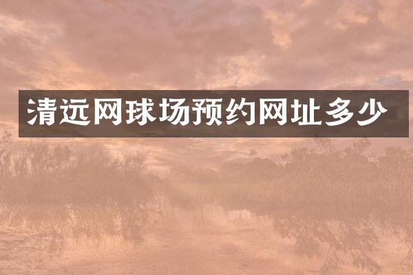 清远网球场预约网址多少