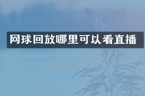 网球回放哪里可以看直播