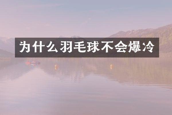 为什么羽毛球不会爆冷