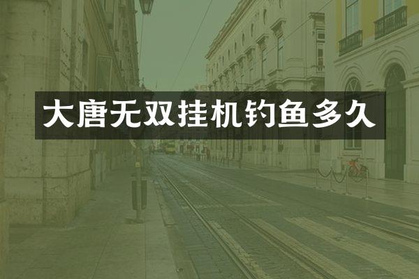 大唐无双挂机钓鱼多久