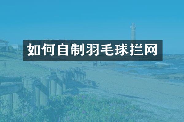 如何自制羽毛球拦网