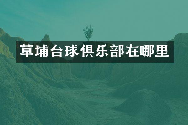 草埔台球俱乐部在哪里