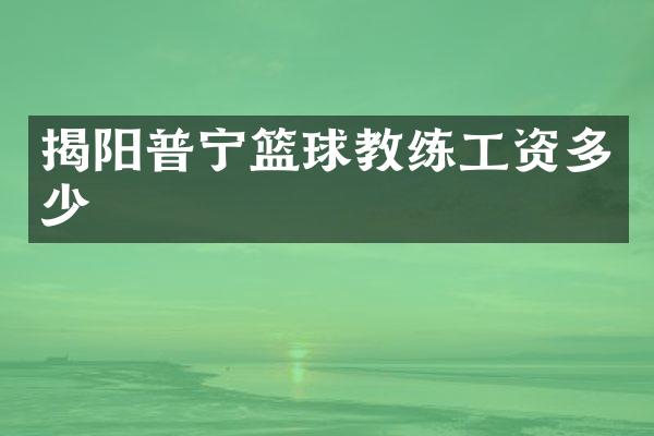 揭阳普宁篮球教练工资多少