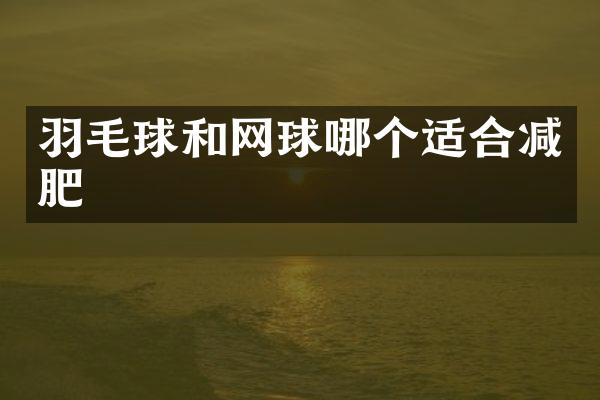 羽毛球和网球哪个适合减肥