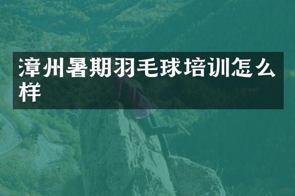 漳州暑期羽毛球培训怎么样