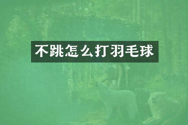 不跳怎么打羽毛球