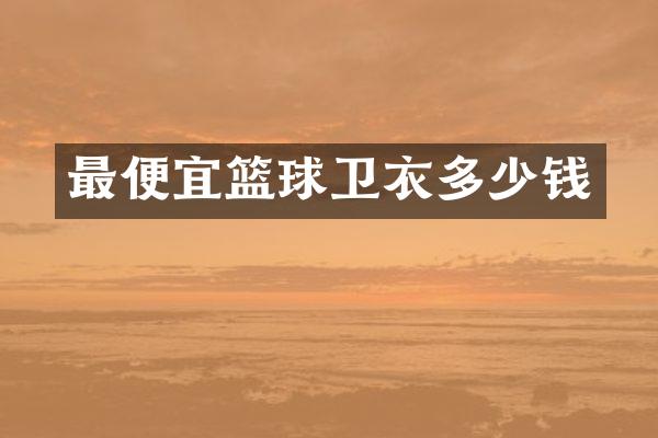 篮球卫衣多少钱