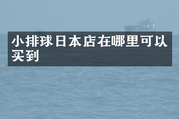 小排球日本店在哪里可以买到