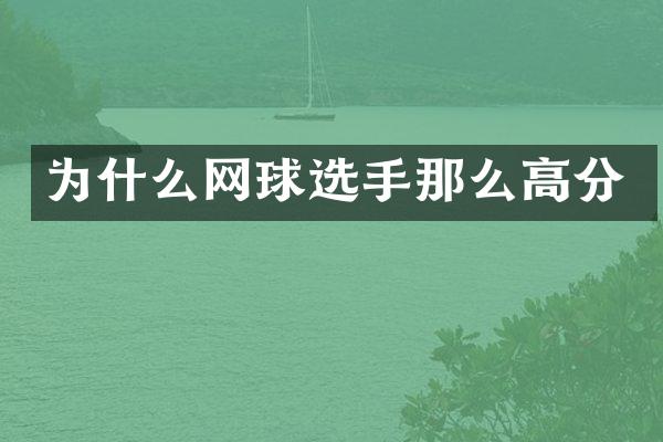 为什么网球选手那么高分
