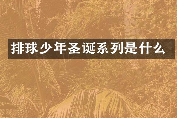 排球少年圣诞系列是什么