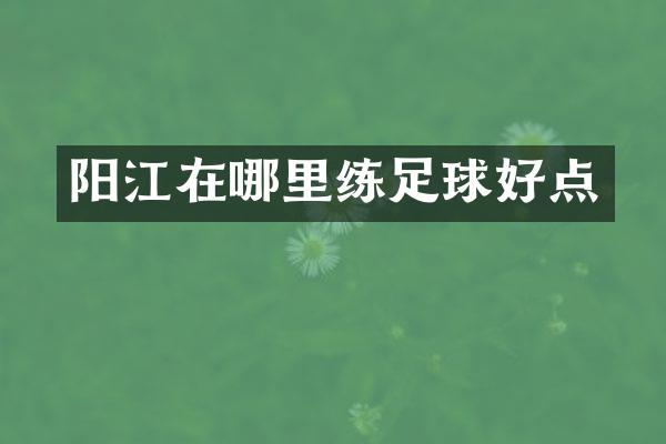 阳江在哪里练足球好点
