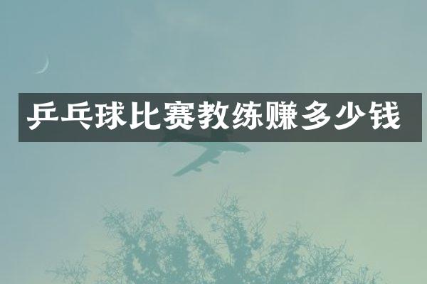 乒乓球比赛教练赚多少钱
