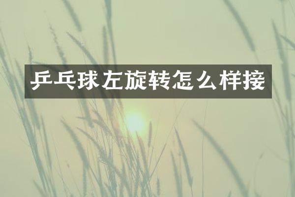 乒乓球左旋转怎么样接