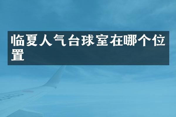 临夏人气台球室在哪个位置