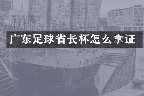 广东足球省长杯怎么拿证