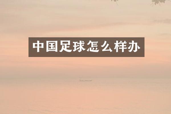 中国足球怎么样办