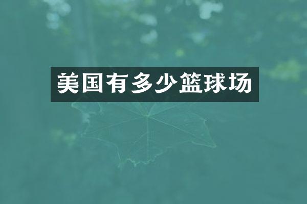 美国有多少篮球场
