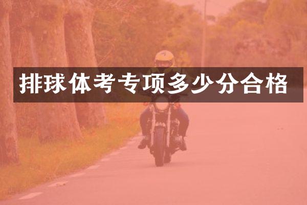 排球体考专项多少分合格