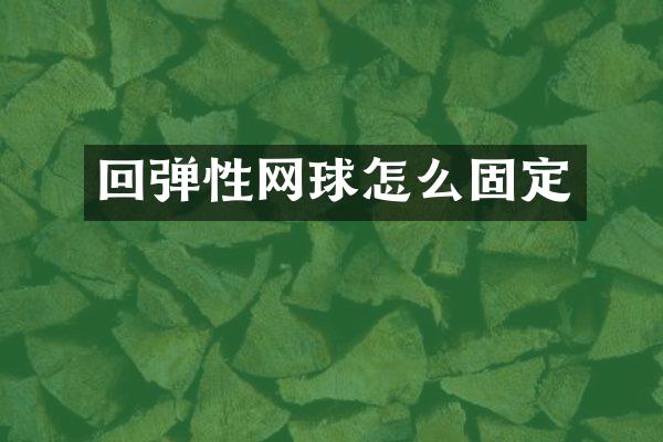回弹性网球怎么固定