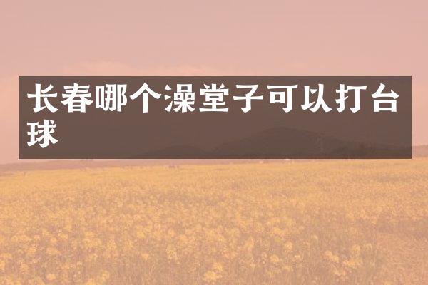 长春哪个澡堂子可以打台球