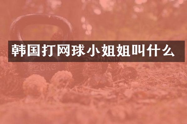韩国打网球姐叫什么