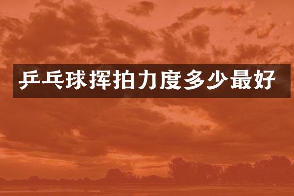 乒乓球挥拍力度多少最好