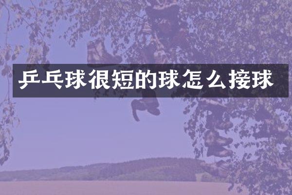 乒乓球很短的球怎么接球