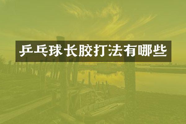 乒乓球长胶打法有哪些