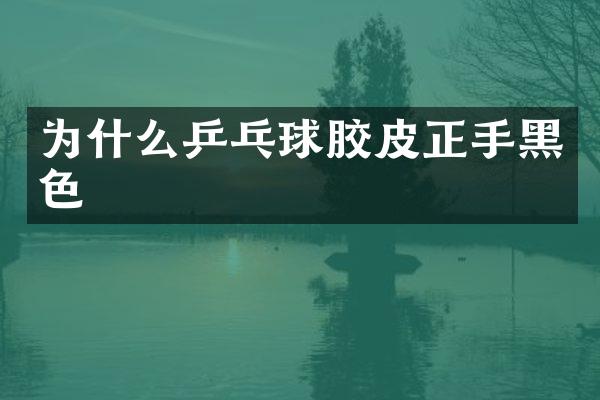 为什么乒乓球胶皮正手黑色