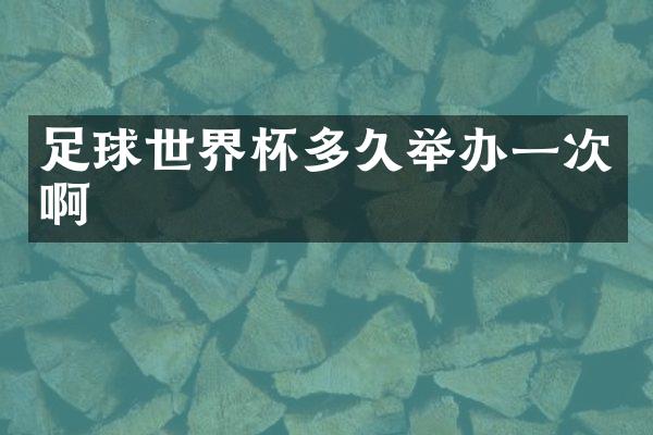 足球世界杯多久举办一次啊