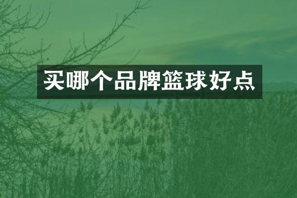 买哪个品牌篮球好点
