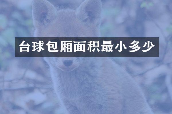 台球包厢面积最小多少