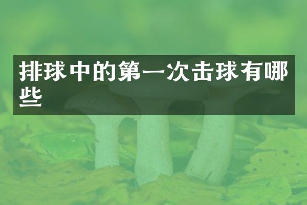 排球中的第一次击球有哪些