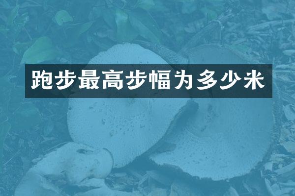 跑步最高步幅为多少米
