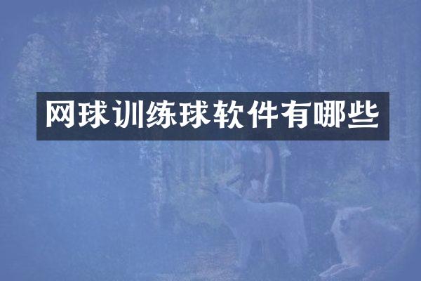 网球训练球软件有哪些